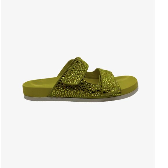 Crystal footbed sandals, handmade in Italy, 7.5,8,8.5,9 - Picture 2 of 2